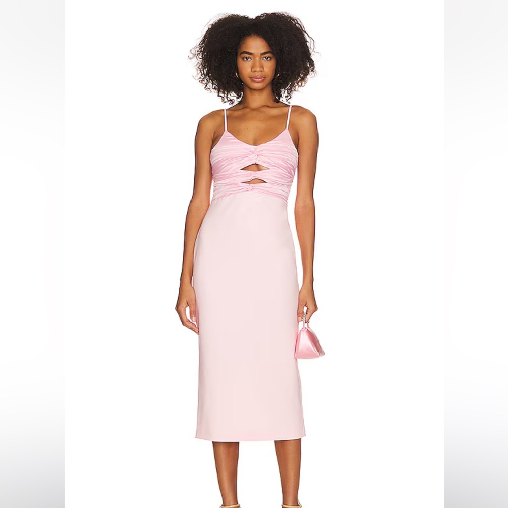 LIKELY Steph dress in rose shadow